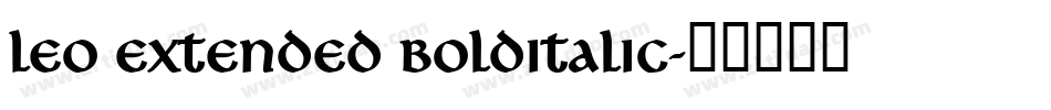 Leo Extended BoldItalic字体转换